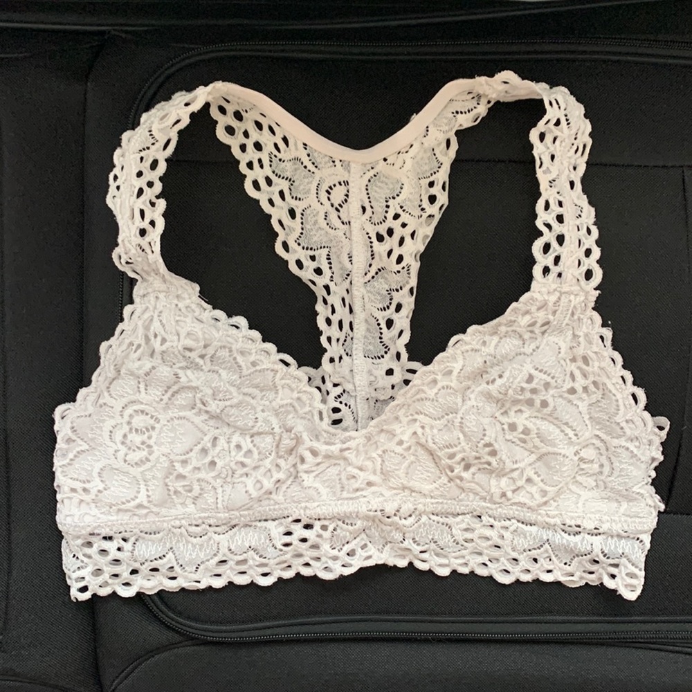 White lace bralette
